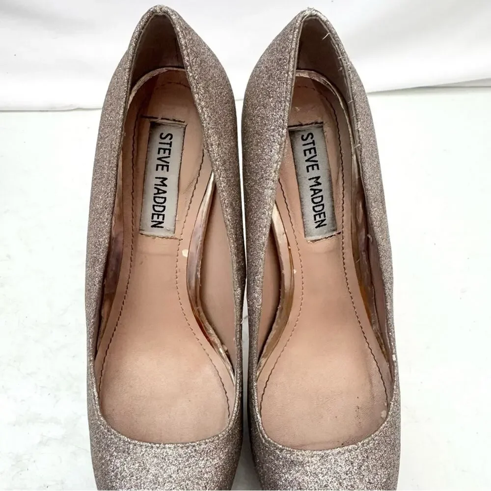 Steve Madden sparkle platform heel